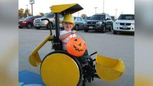 Halloween wheelchair frontloader costume